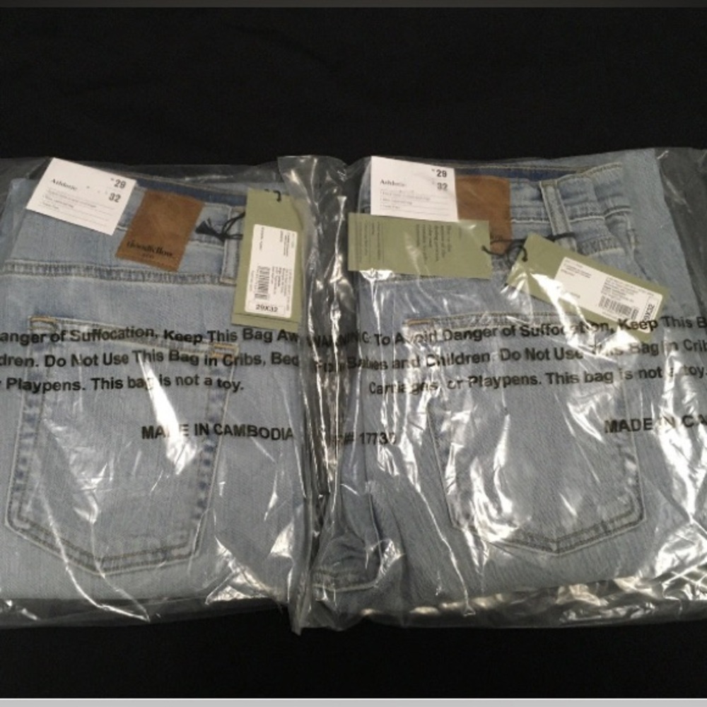 2-Pair Goodfellow & Co Mens 29 x 32 Watson Light Wash Athletic Slim Tapered Leg